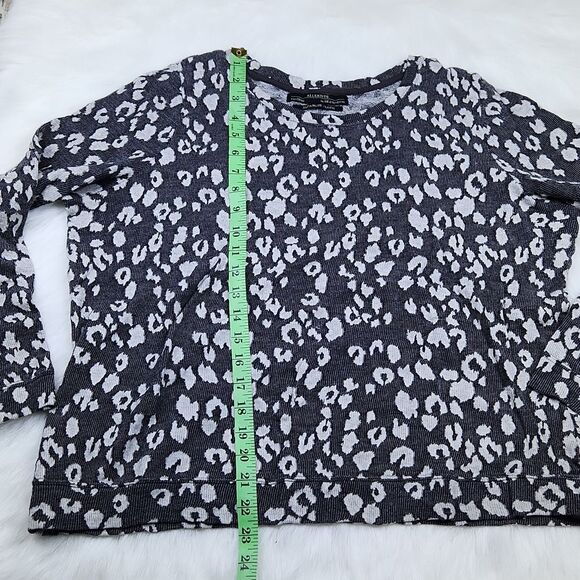 All Saints -556 Yosa Sweatshirt in leopard print‎ Black and grey size 8 Medium - Picture 6 of 6